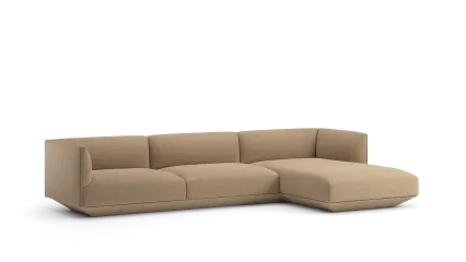 110 composition 02/R in fabric with high armrests, platform base