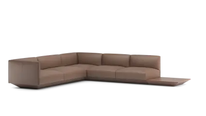 90/110 composition 05/Rin leather with high armrests, platform base