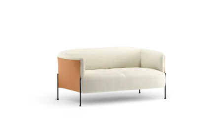 2seater with leather frame