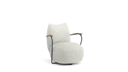 Armchair fixed base with armrest
