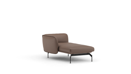 chaise longue+armrest 85/L, leather