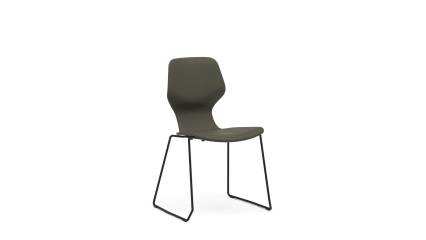 Chair upholstered sled base o12