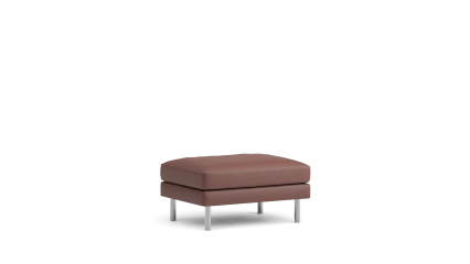 Pouf in leather
