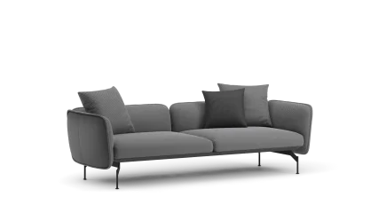 2,5seater with leather frame