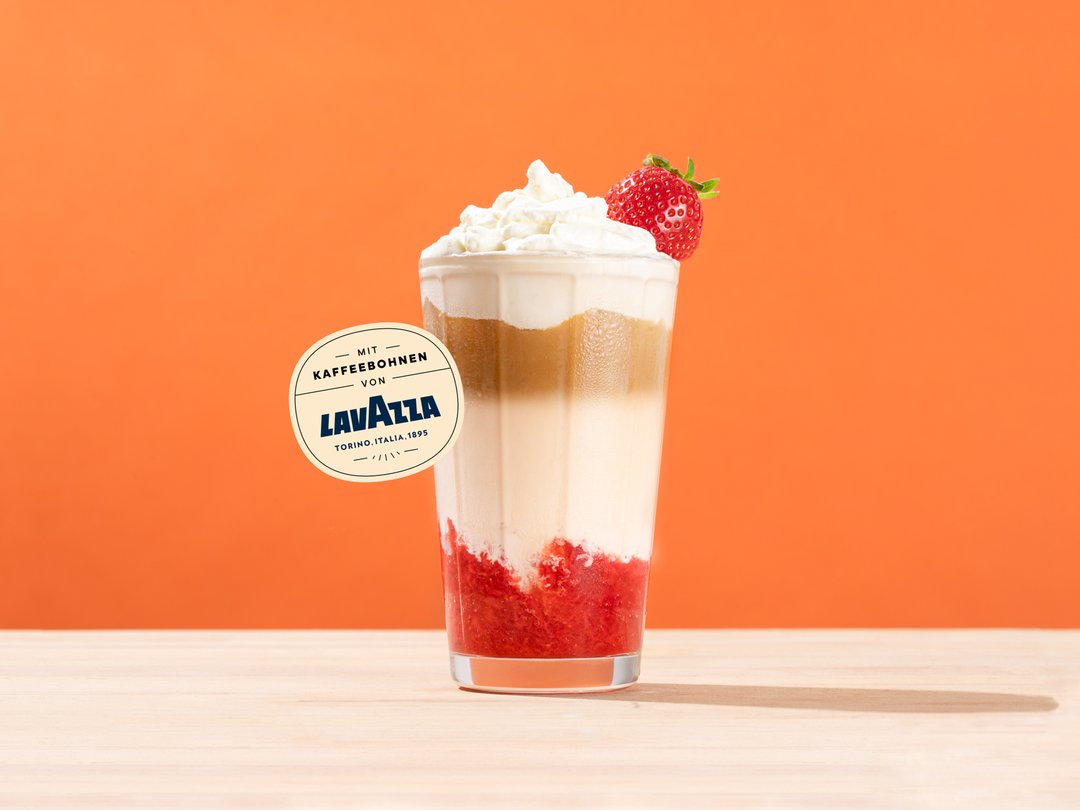 Latte dâu tây đá