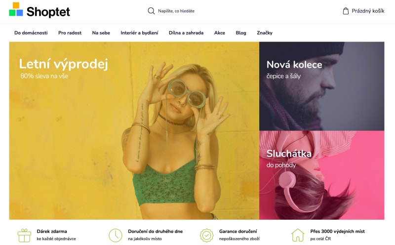 Ukázka e-shopu na Shoptetu se šablonou Disco