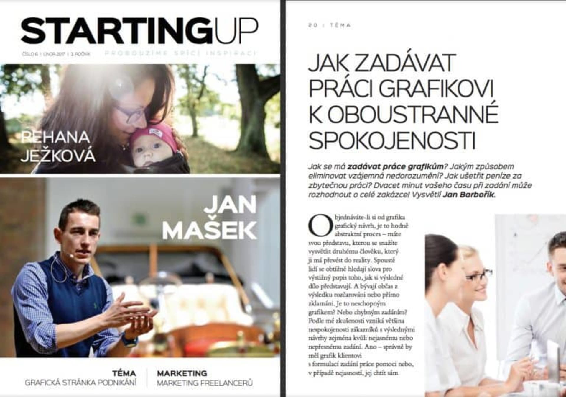 Jak zadávat práci grafikovi k oboustranné spokojenosti (článek pro magazín Starting Up)