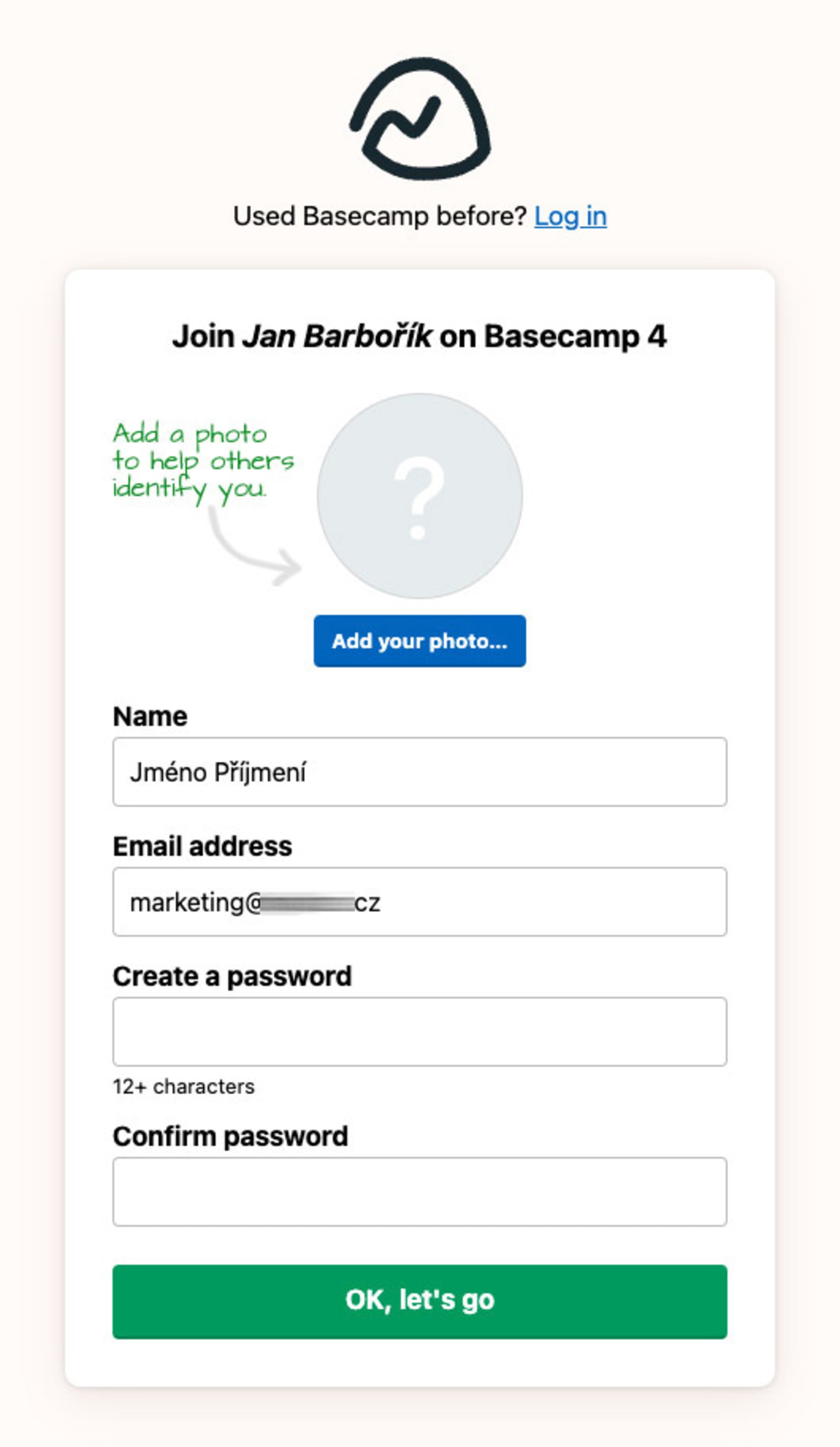 Accesso a un account esistente