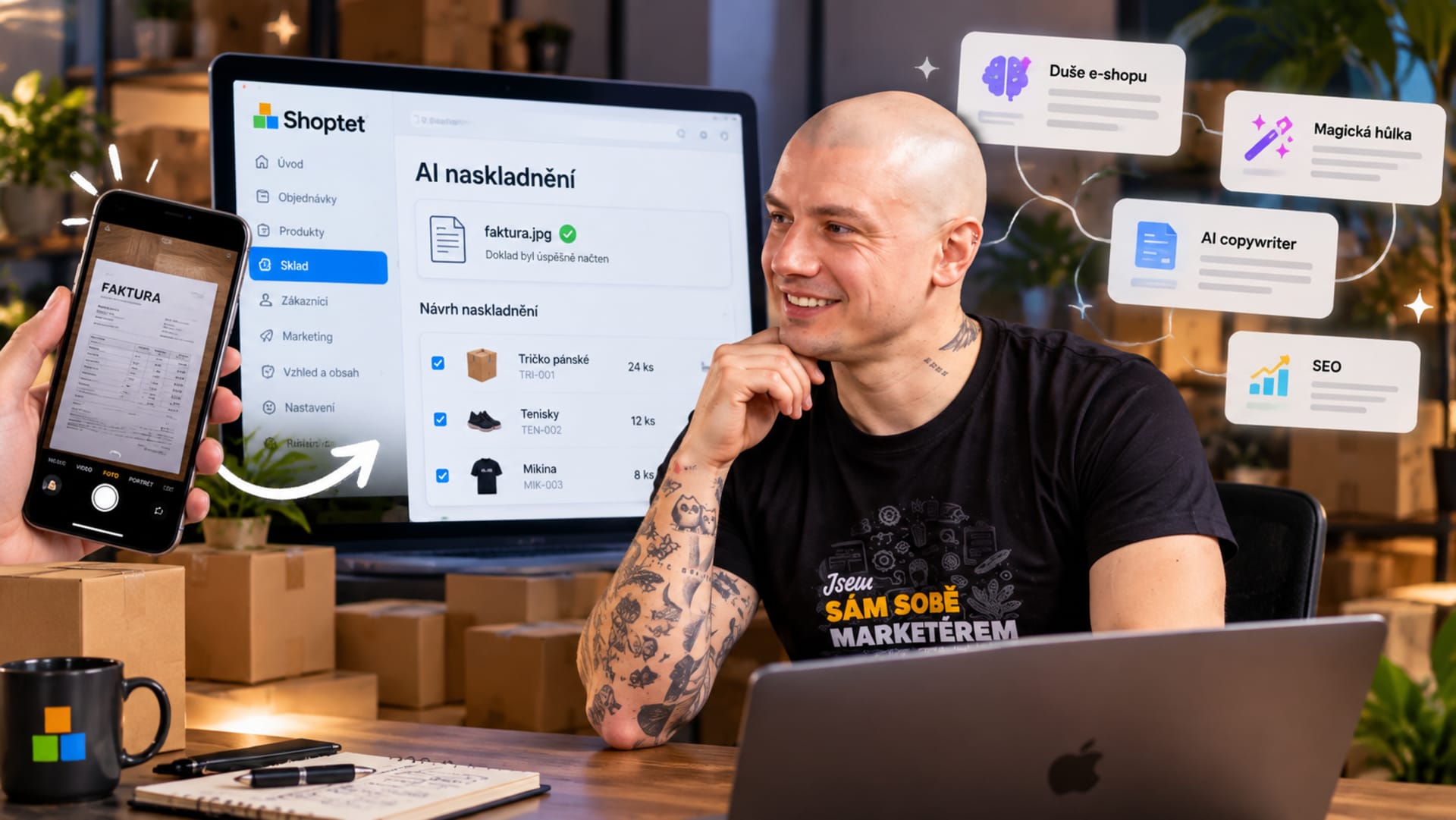 Konec ručního naskladňování? Shoptet teď přečte fakturu za vás