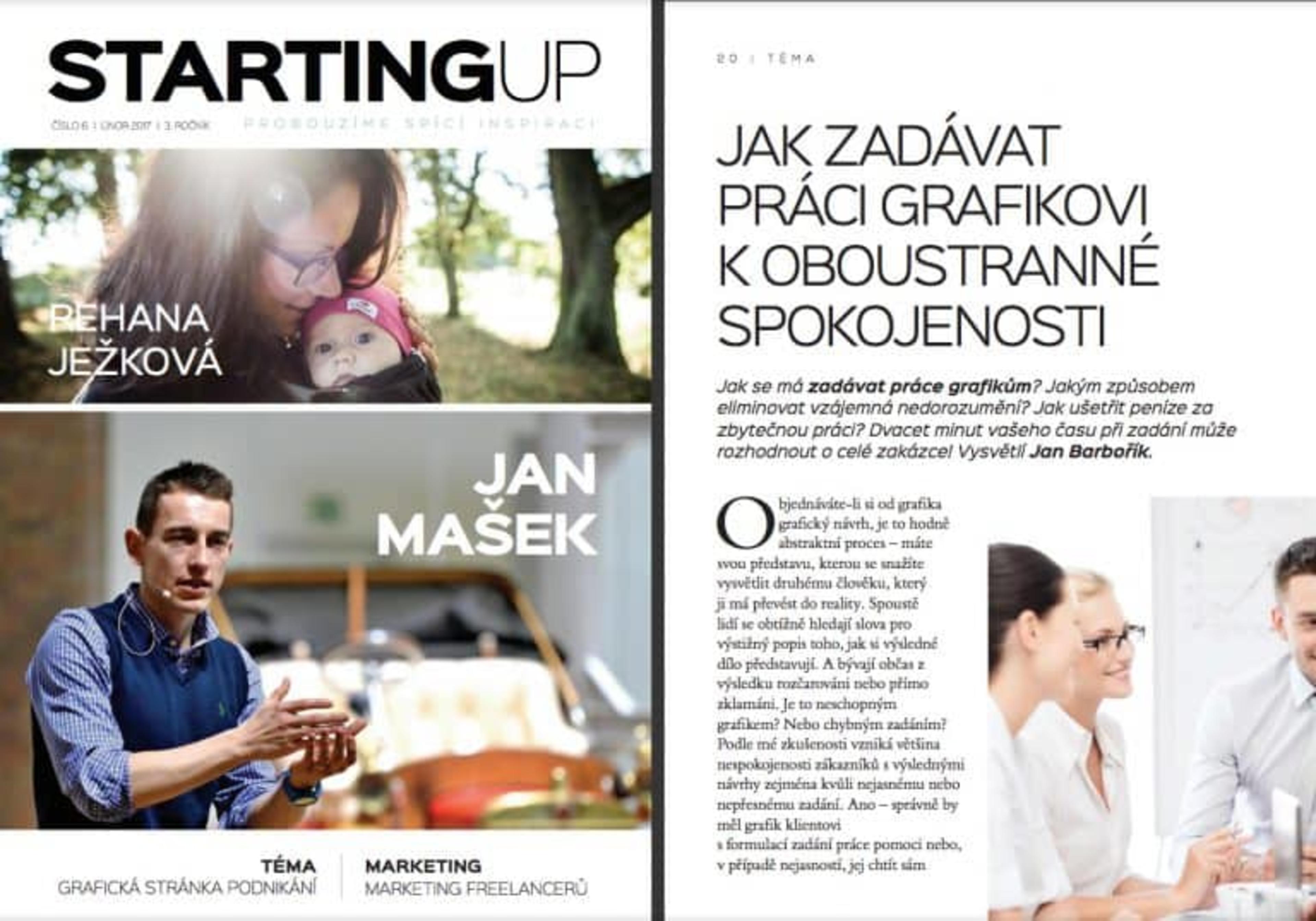 Jak zadávat práci grafikovi k oboustranné spokojenosti (článek pro magazín Starting Up)