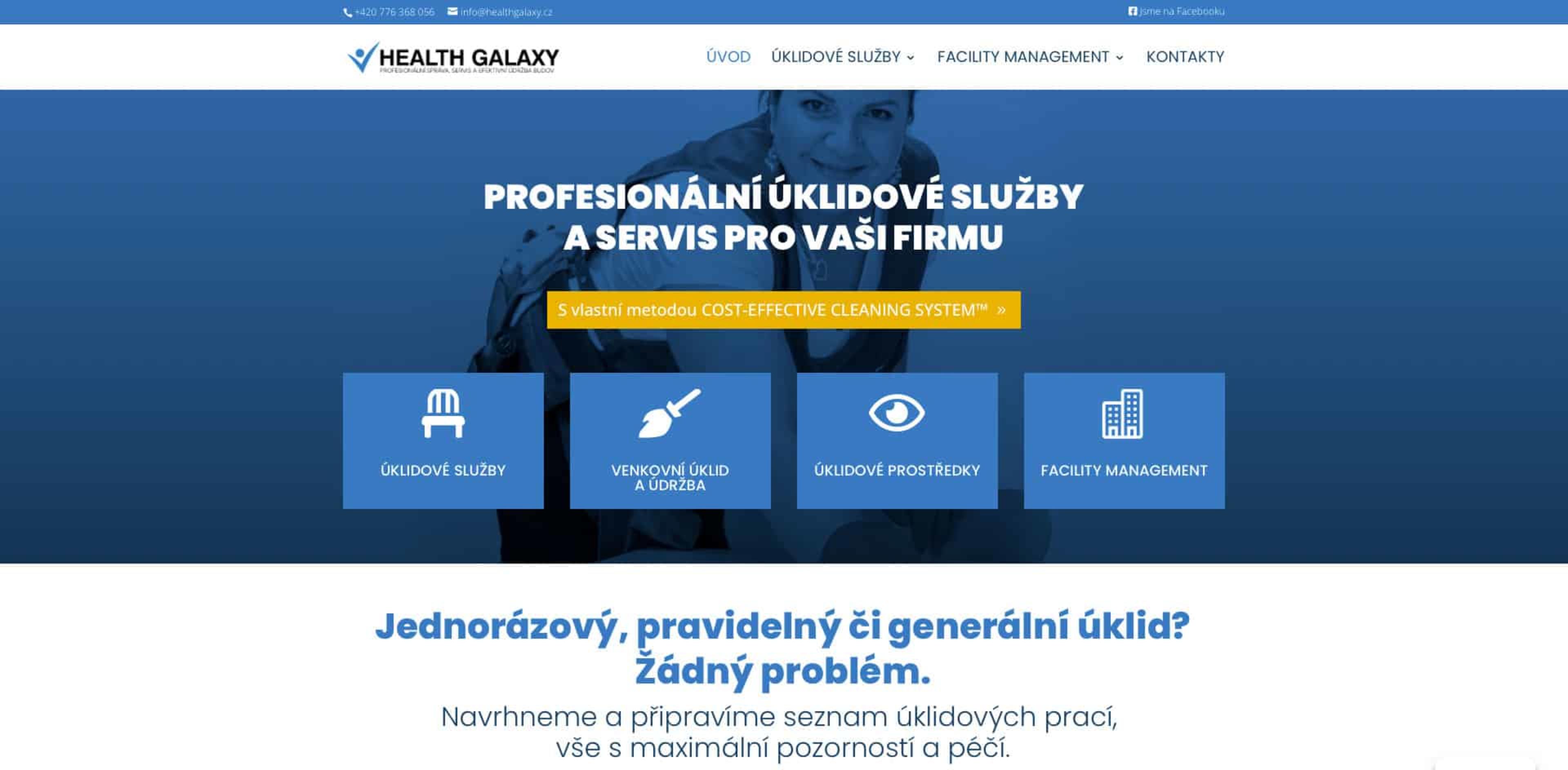 Health Galaxy – nový web po úpravě