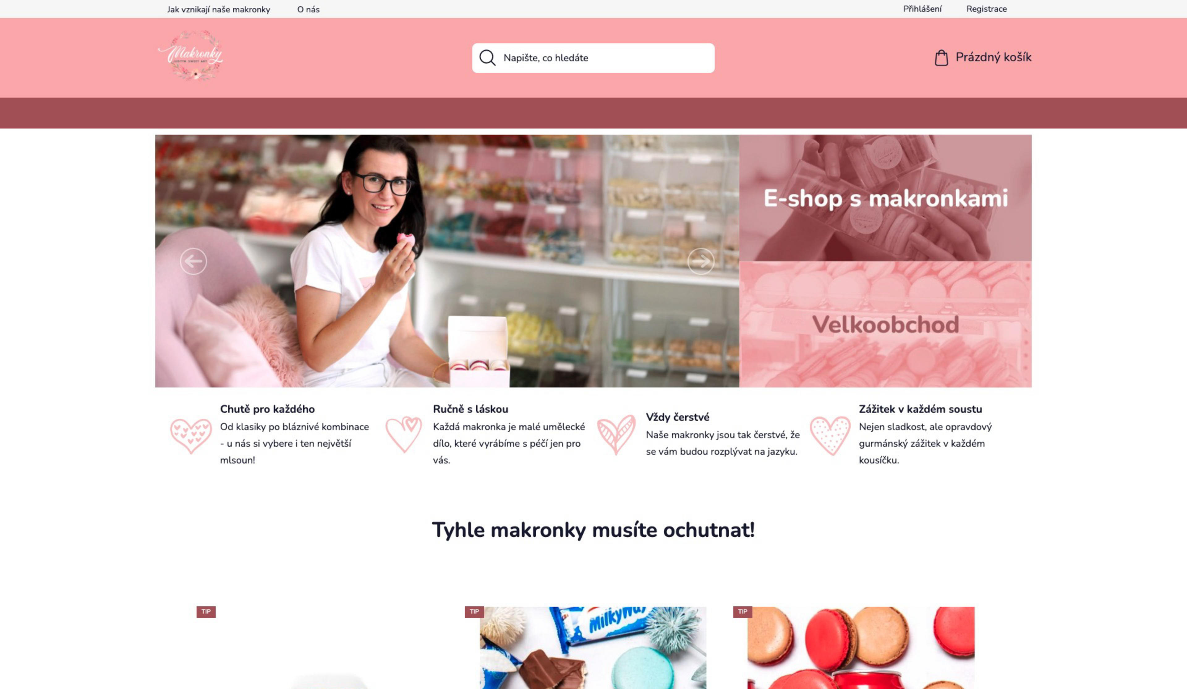 Nový e-shop s makronkami