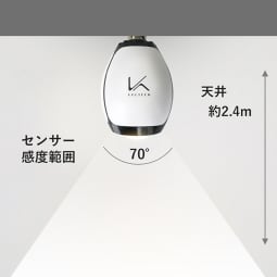 カルテック　光触媒 除菌・脱臭機　TURND K（ターンド・ケイ）　脱臭LED電球（電球色）の写真４