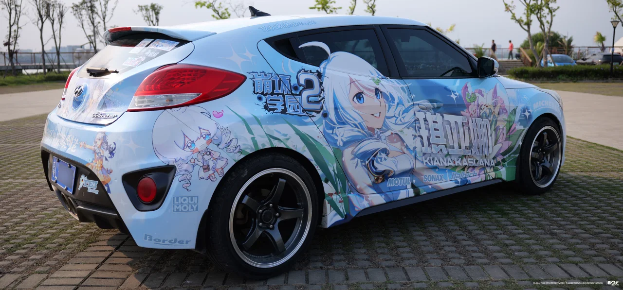 崩坏学园2雷电芽衣×琪亚娜痛车