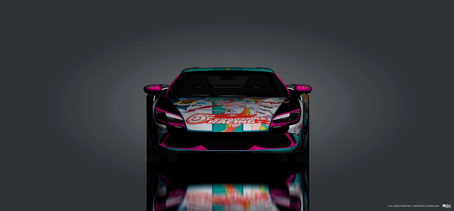 塔哔哔多桑设计的法拉利296GTB 赛车初音2016痛车