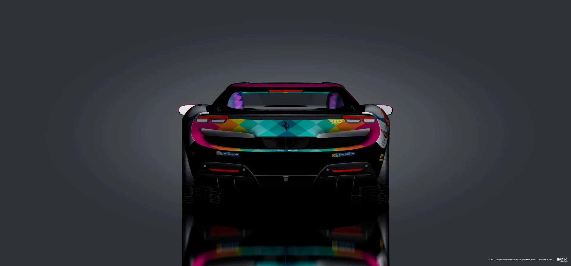 塔哔哔多桑设计的法拉利296GTB 赛车初音2016痛车