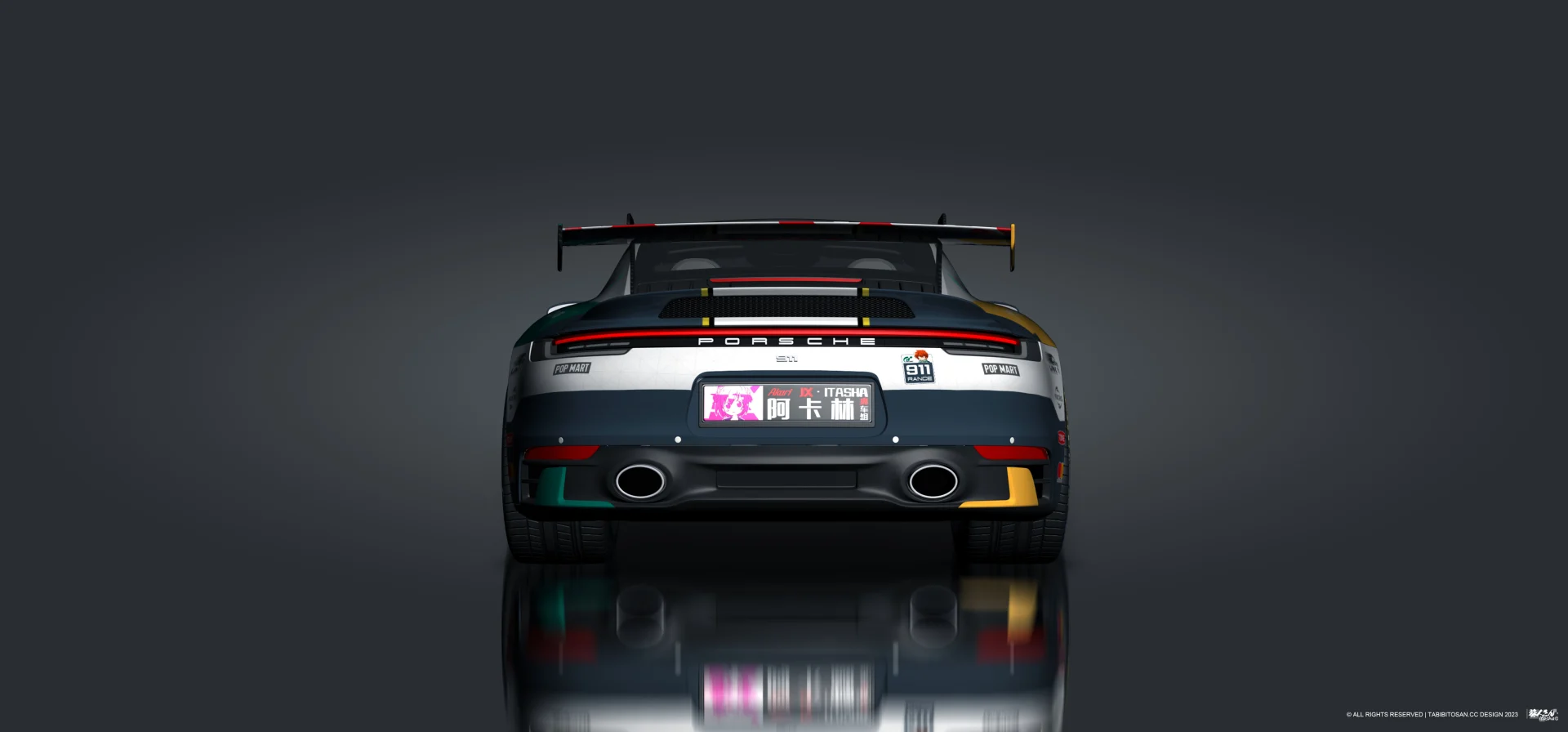 塔哔哔多桑设计的保时捷911兰斯系列痛车