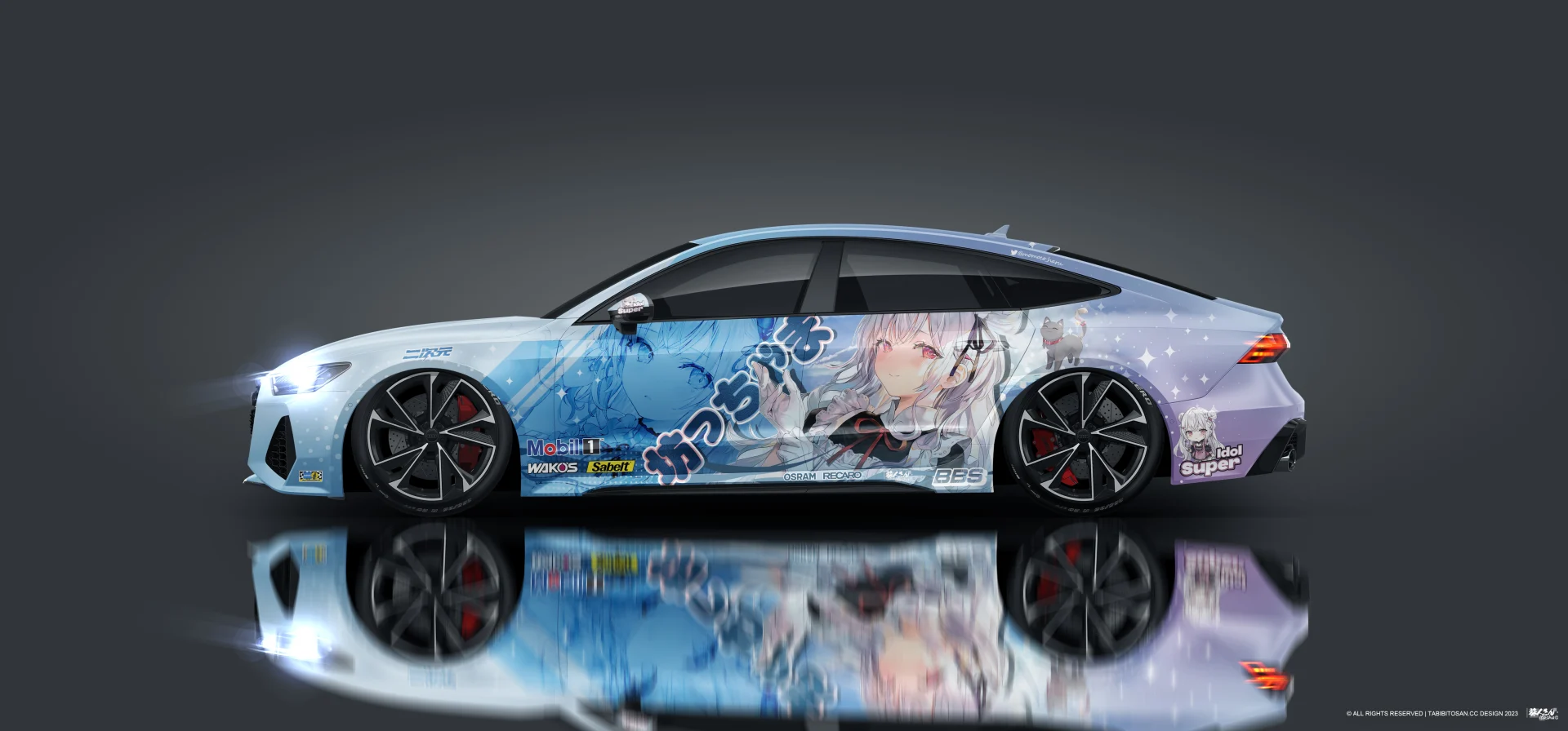 塔哔哔多桑设计的奥迪A7痛车