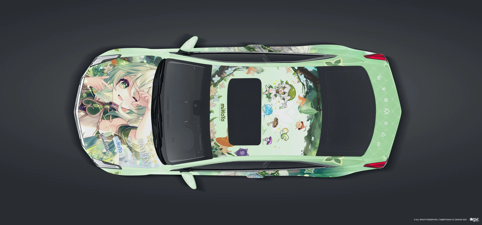 塔哔哔多桑设计的凯迪拉克ATS原神纳西妲痛车