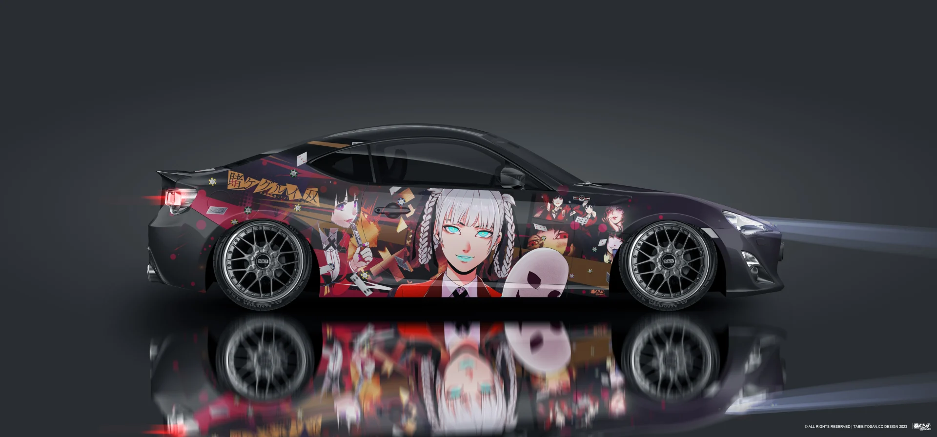 塔哔哔多桑设计的斯巴鲁BRZ狂赌之渊痛车