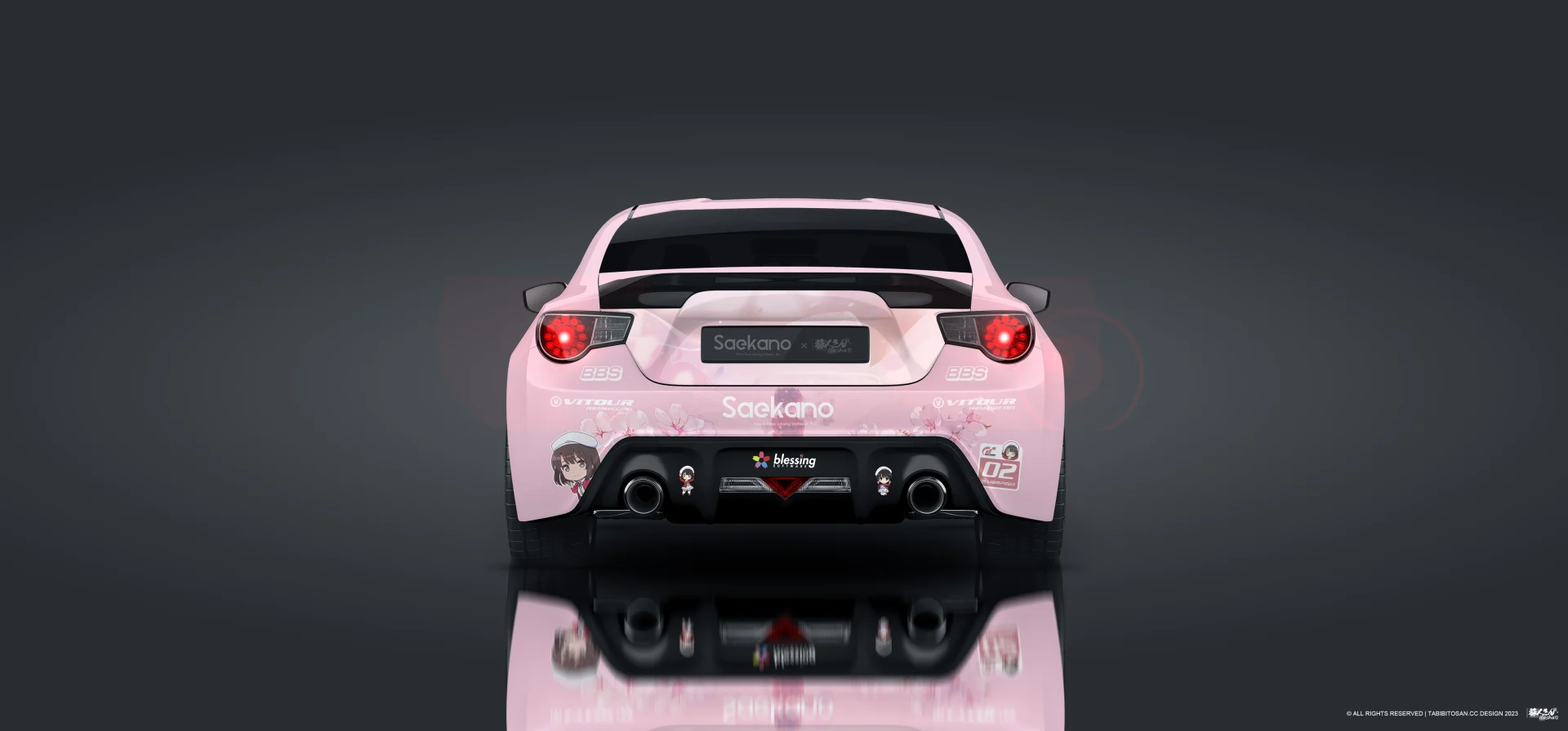 塔哔哔多桑设计的BRZ加藤惠痛车