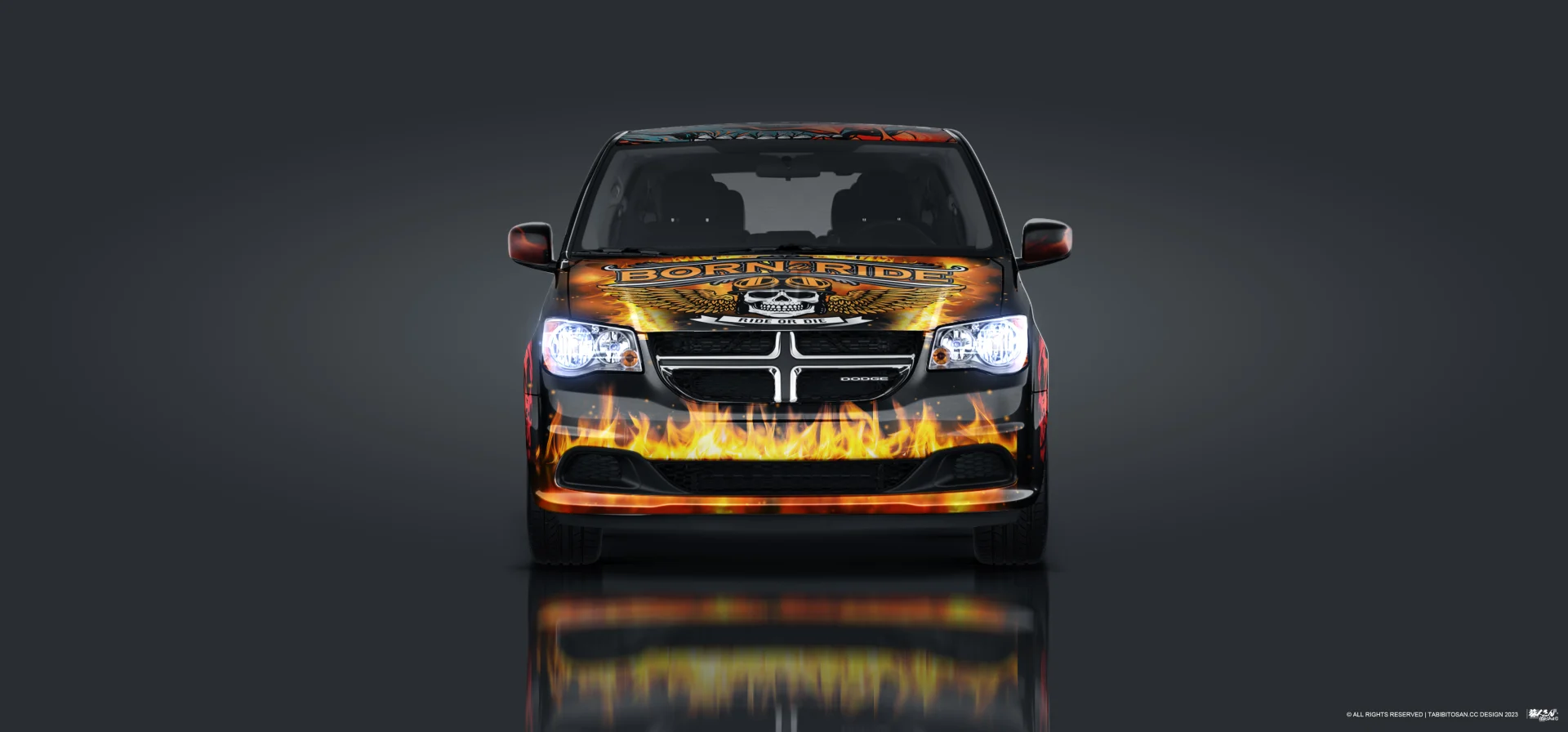 塔哔哔多桑设计的道奇Caravan哈雷戴维森涂装