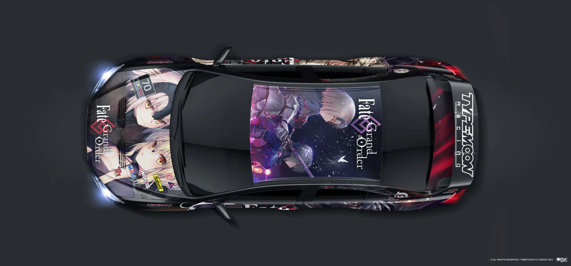 塔哔哔多桑设计的三菱EVO 黑贞德 Alter痛车