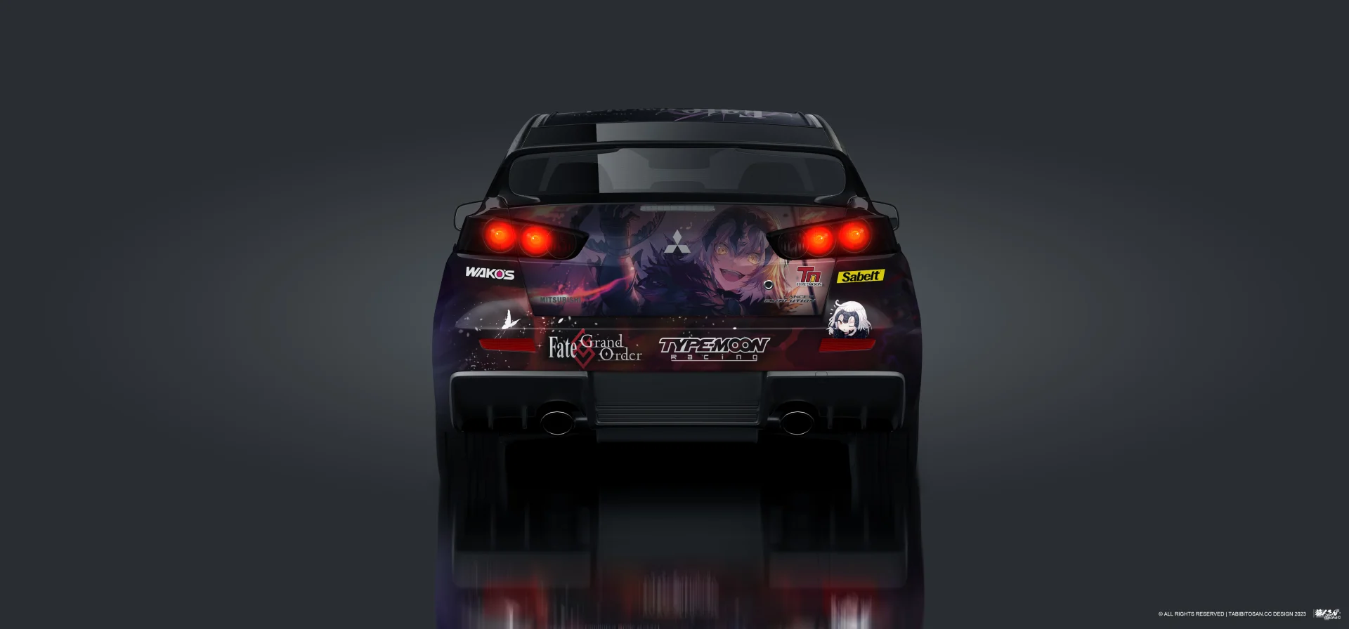 塔哔哔多桑设计的三菱EVO 黑贞德 Alter痛车