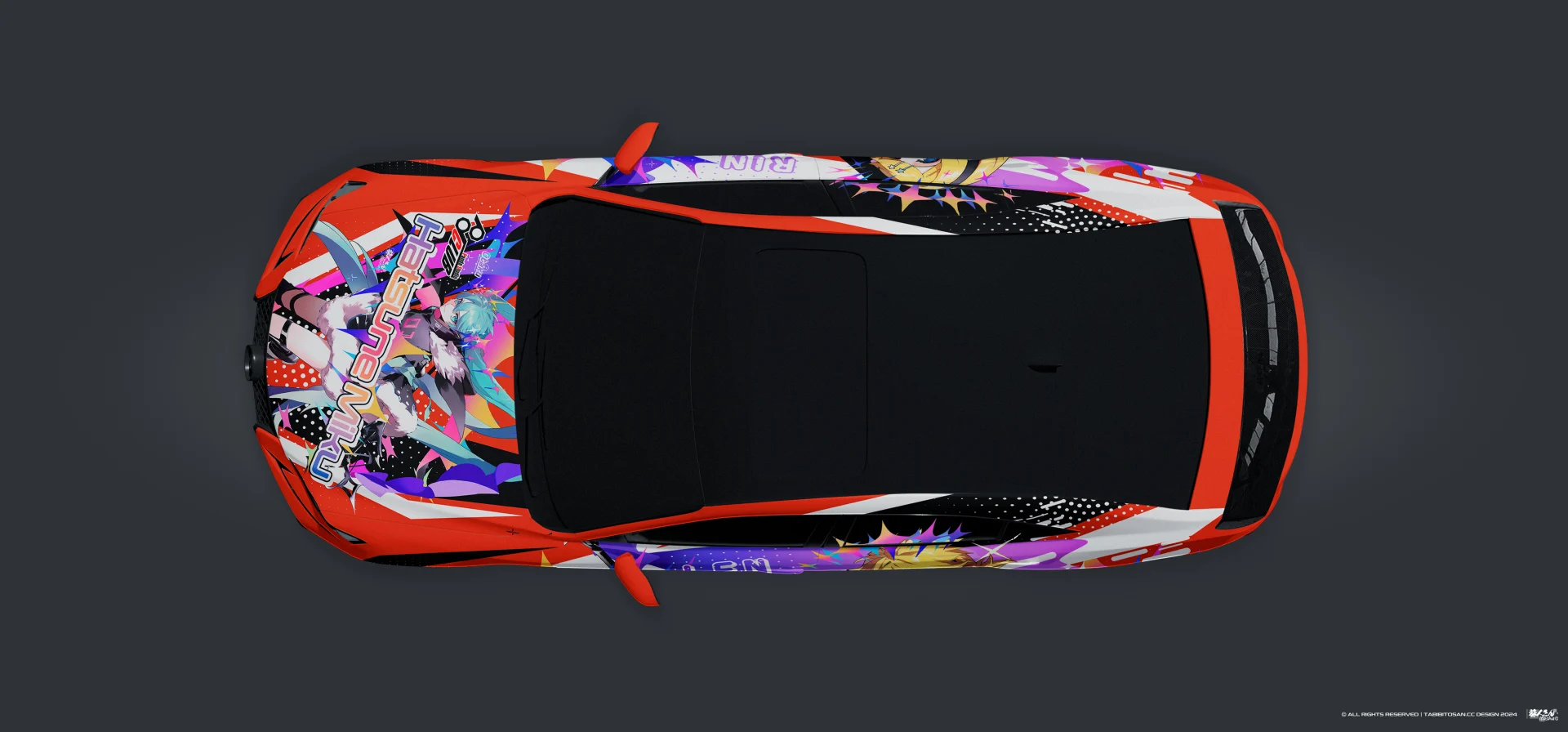 塔哔哔多桑设计的雷克斯啥IS初音双子痛车