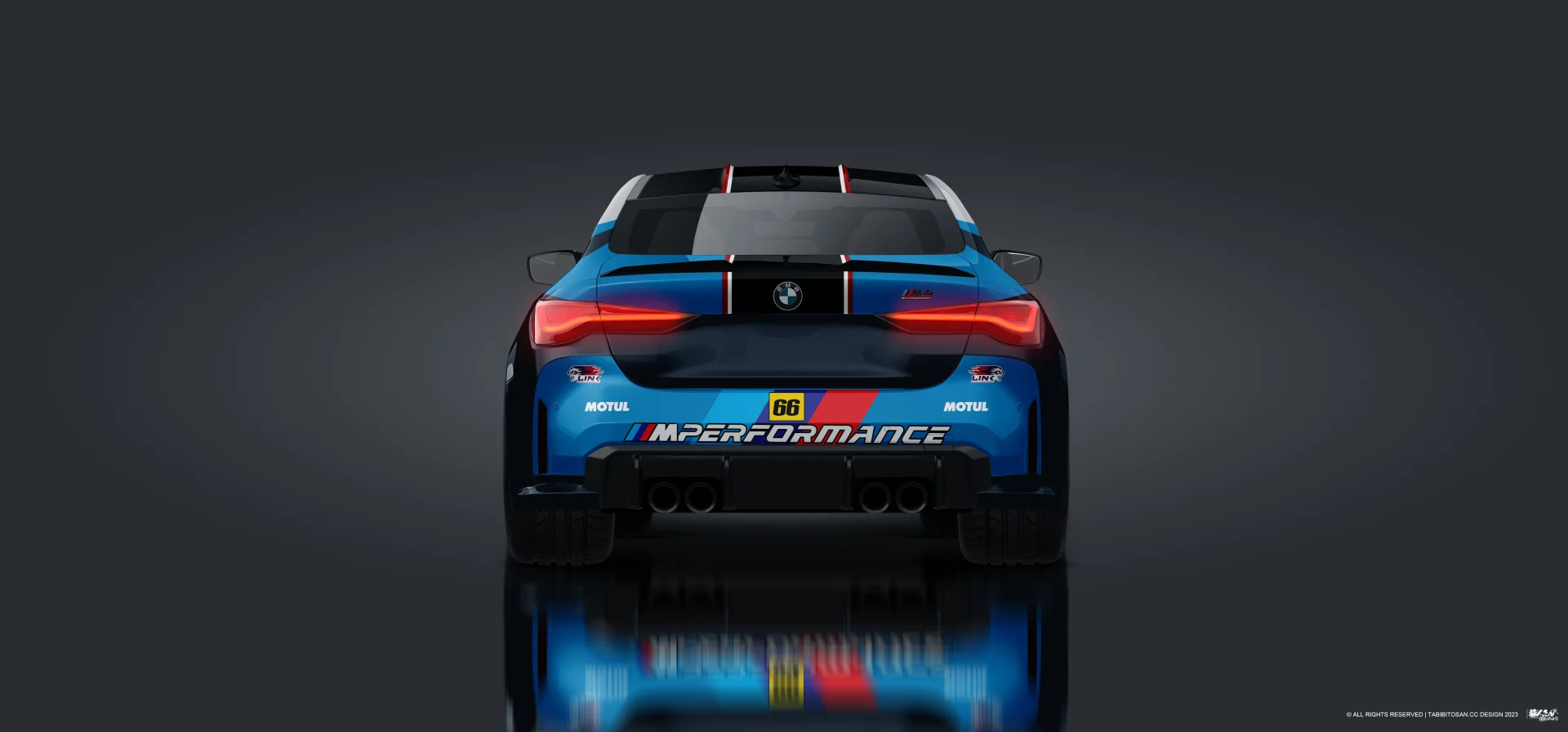 塔哔哔多桑设计的宝马M4中野三玖痛车