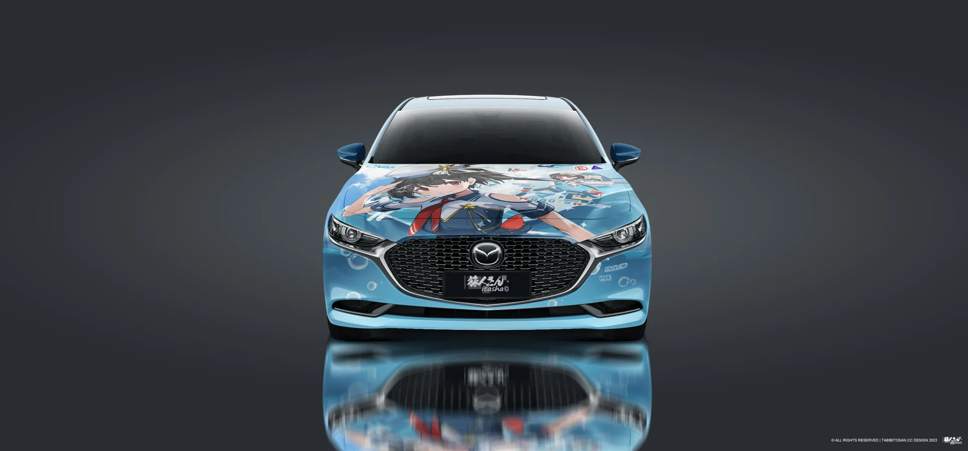 塔哔哔多桑设计的马自达昂克赛拉冷鸢yousa痛车