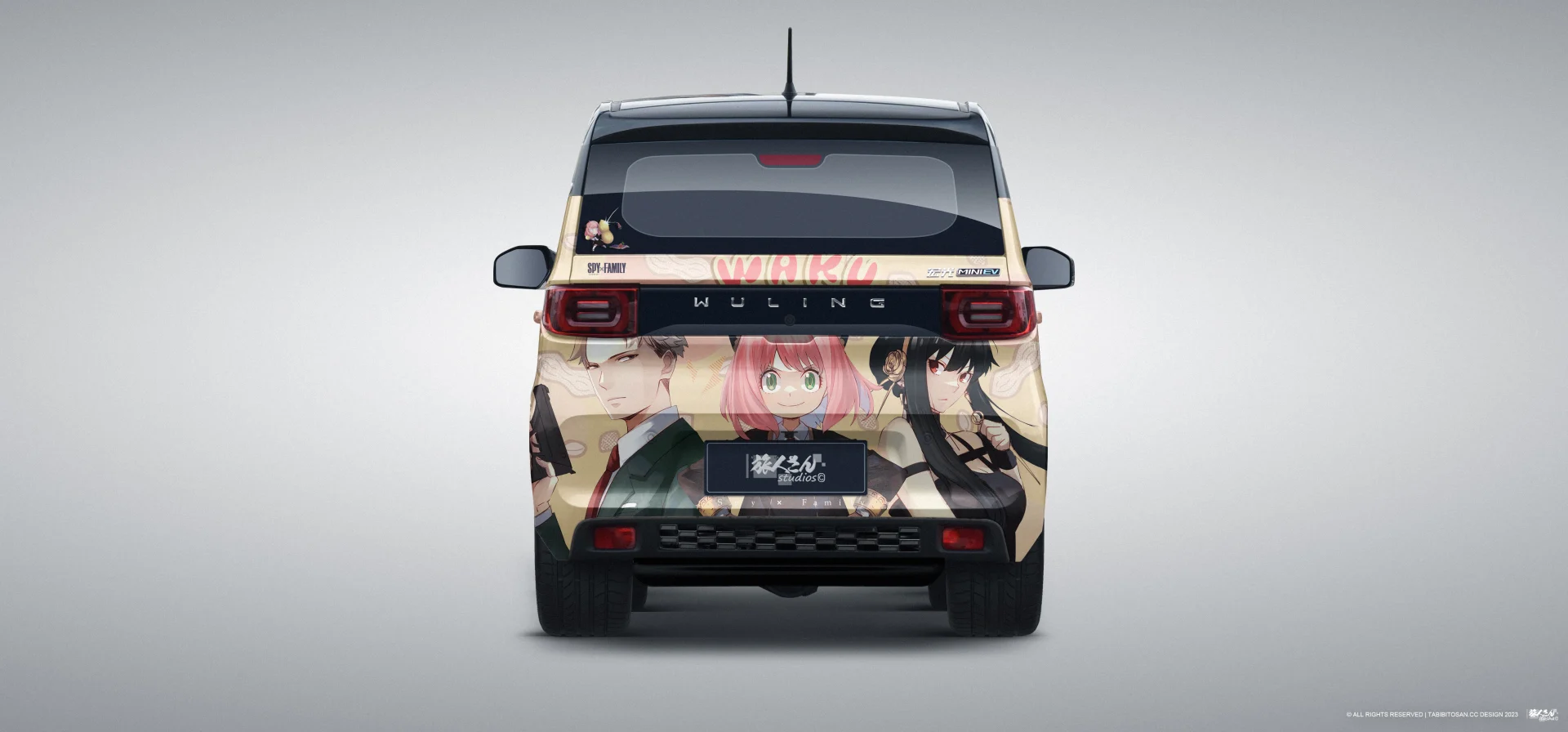 塔哔哔多桑设计的五菱宏光迷你EV间谍过家家痛车