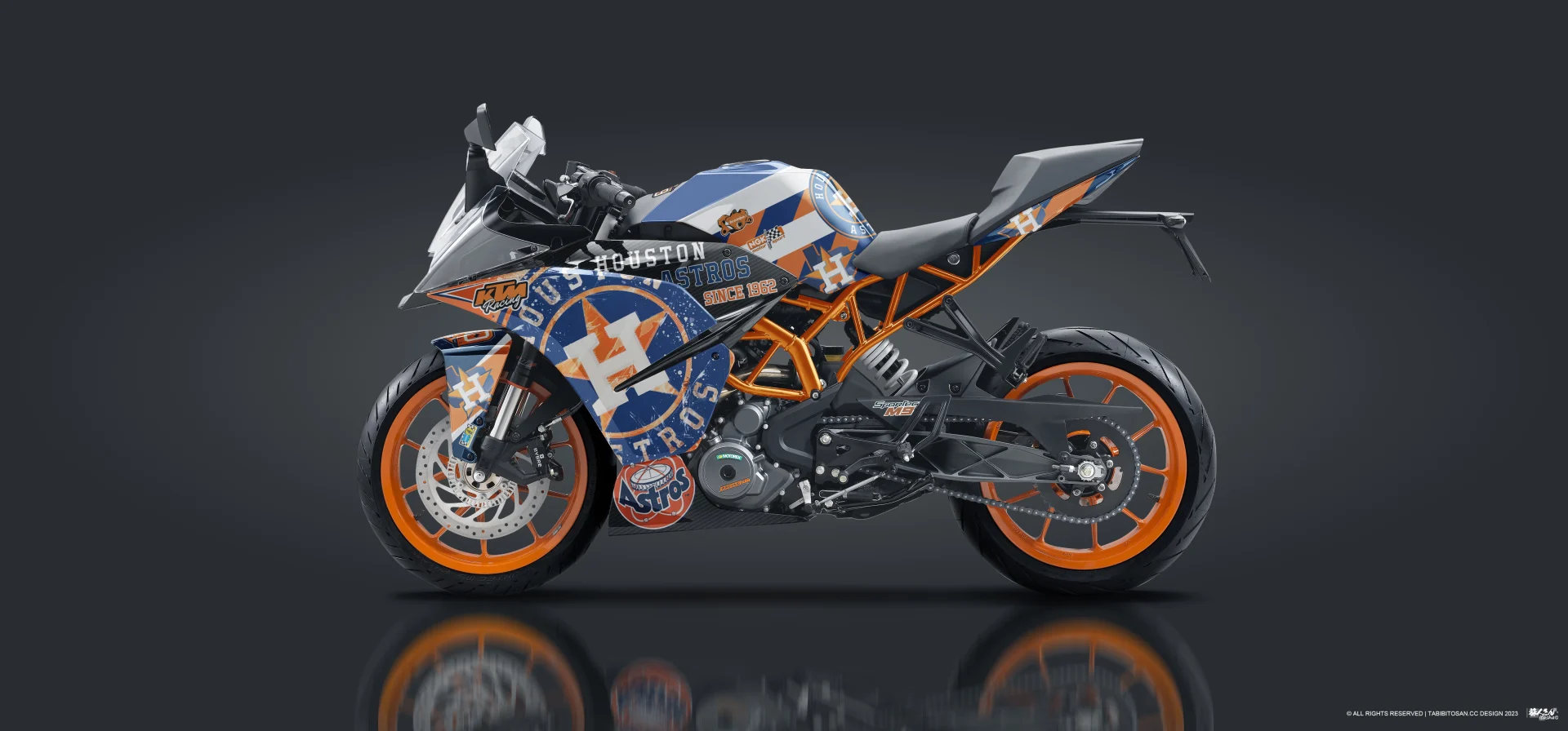 塔哔哔多桑设计的KTM RC390 休斯顿太空人涂装