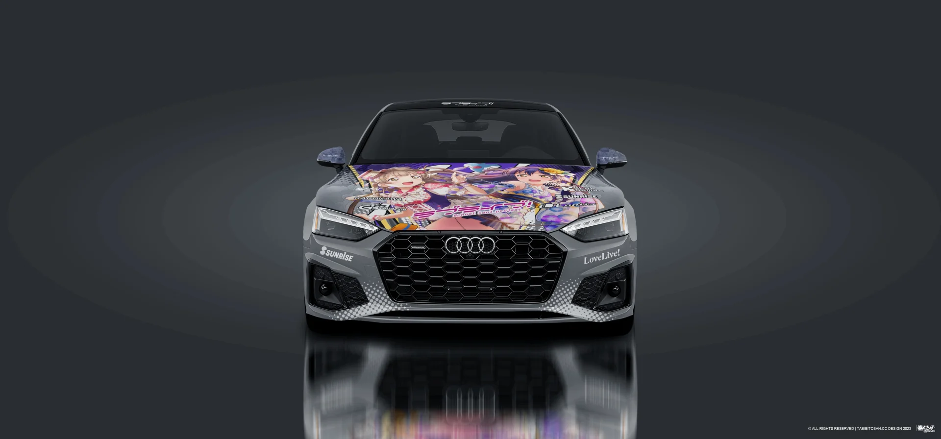 塔哔哔多桑设计的奥迪A5园田海未南小鸟痛车