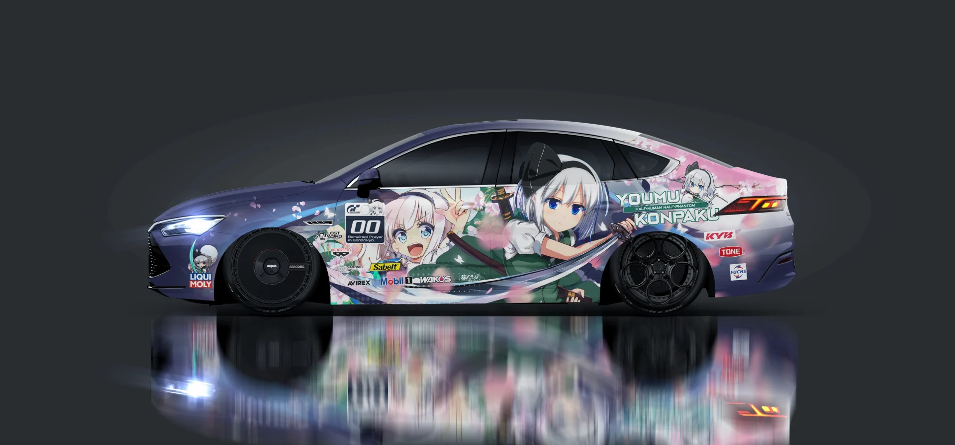 塔哔哔多桑设计的比亚迪秦魂魄梦妖痛车