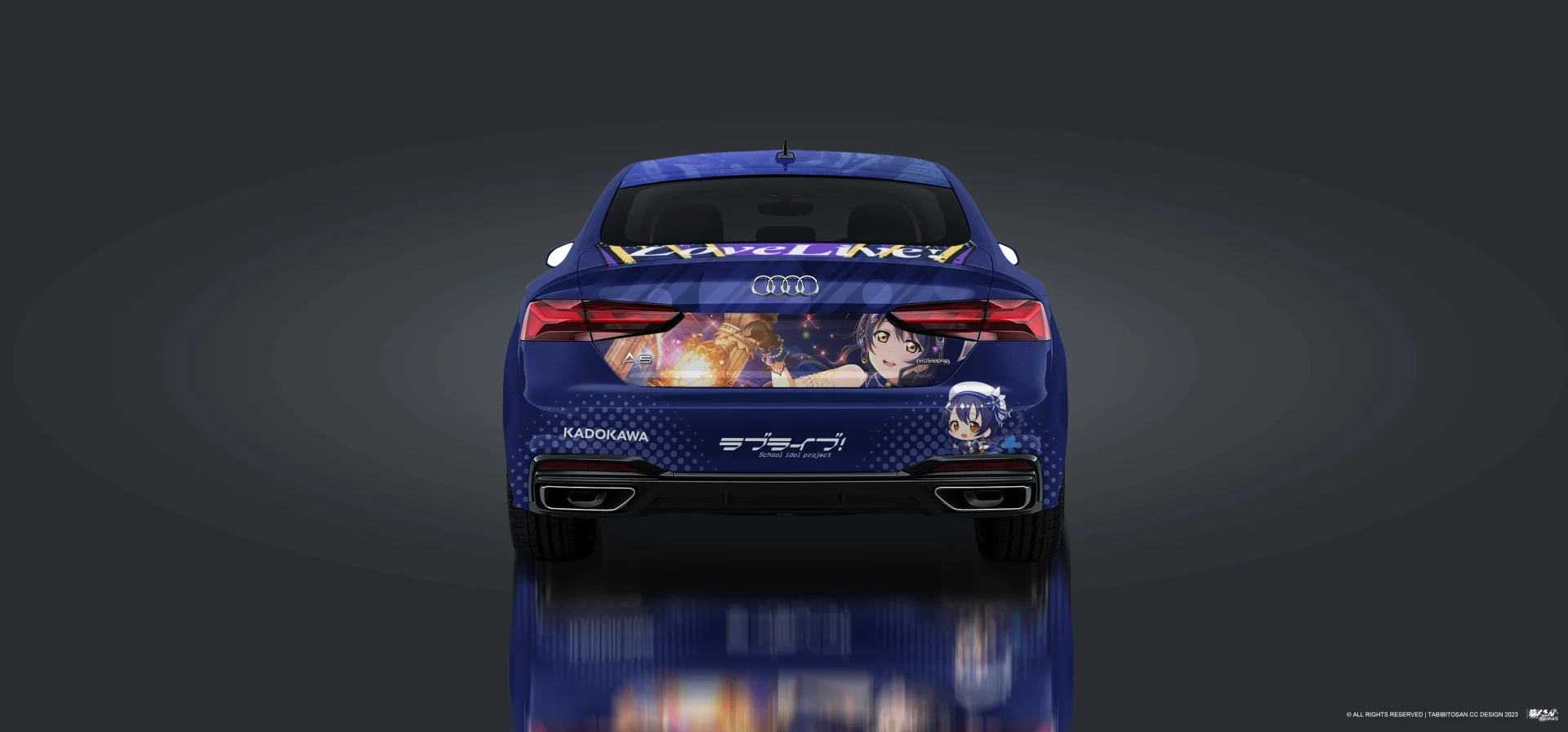 塔哔哔多桑设计的奥迪A5园田海未南小鸟痛车