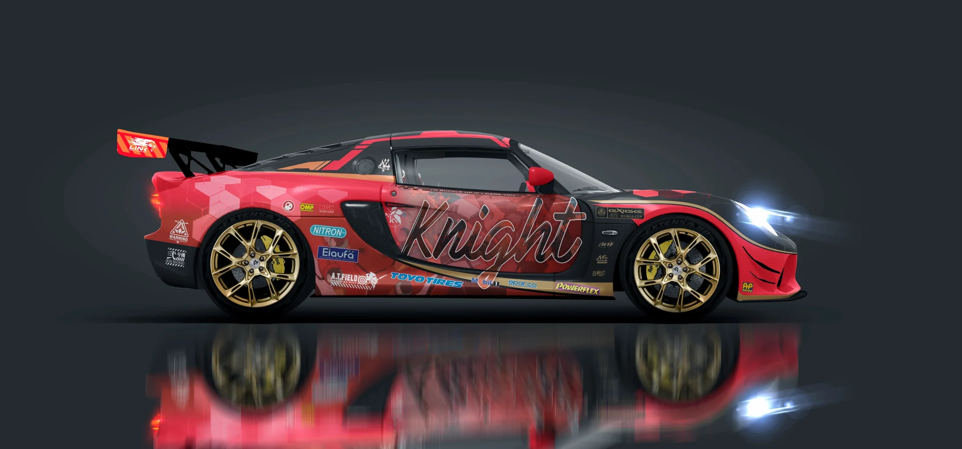 塔哔哔多桑设计的路特斯新世纪福音战士二号机痛车