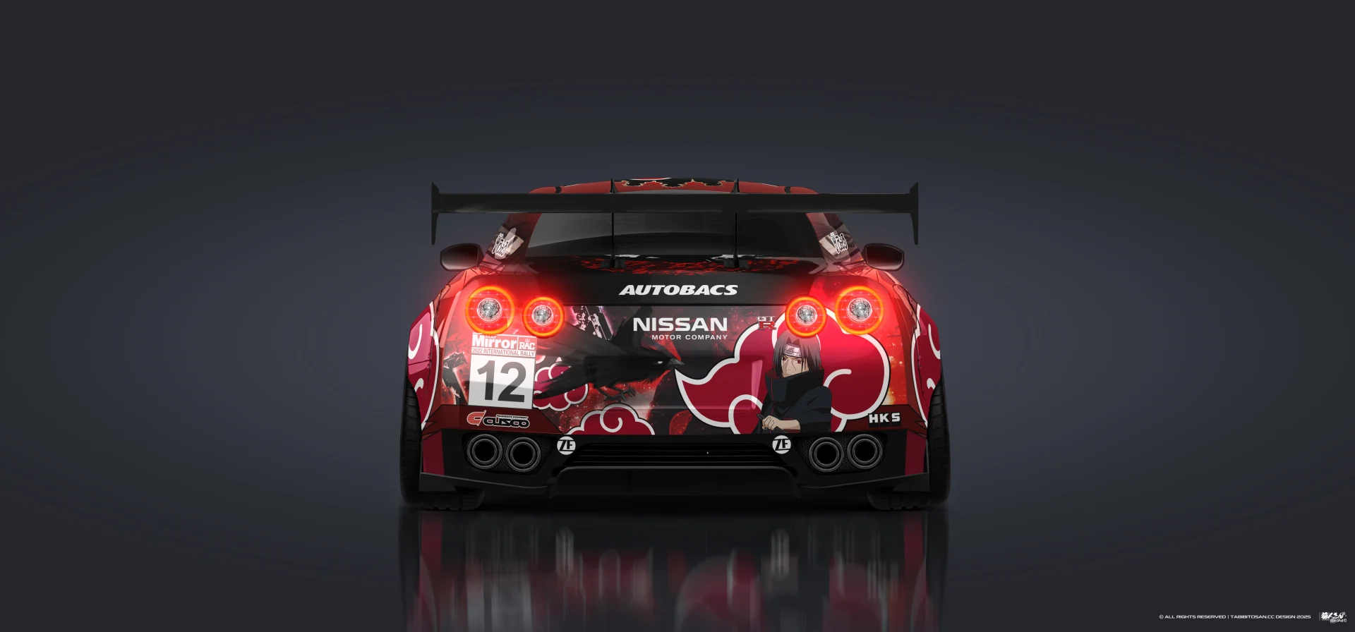 塔哔哔多桑设计的尼桑GTR-R35火影忍者宇智波鼬痛车