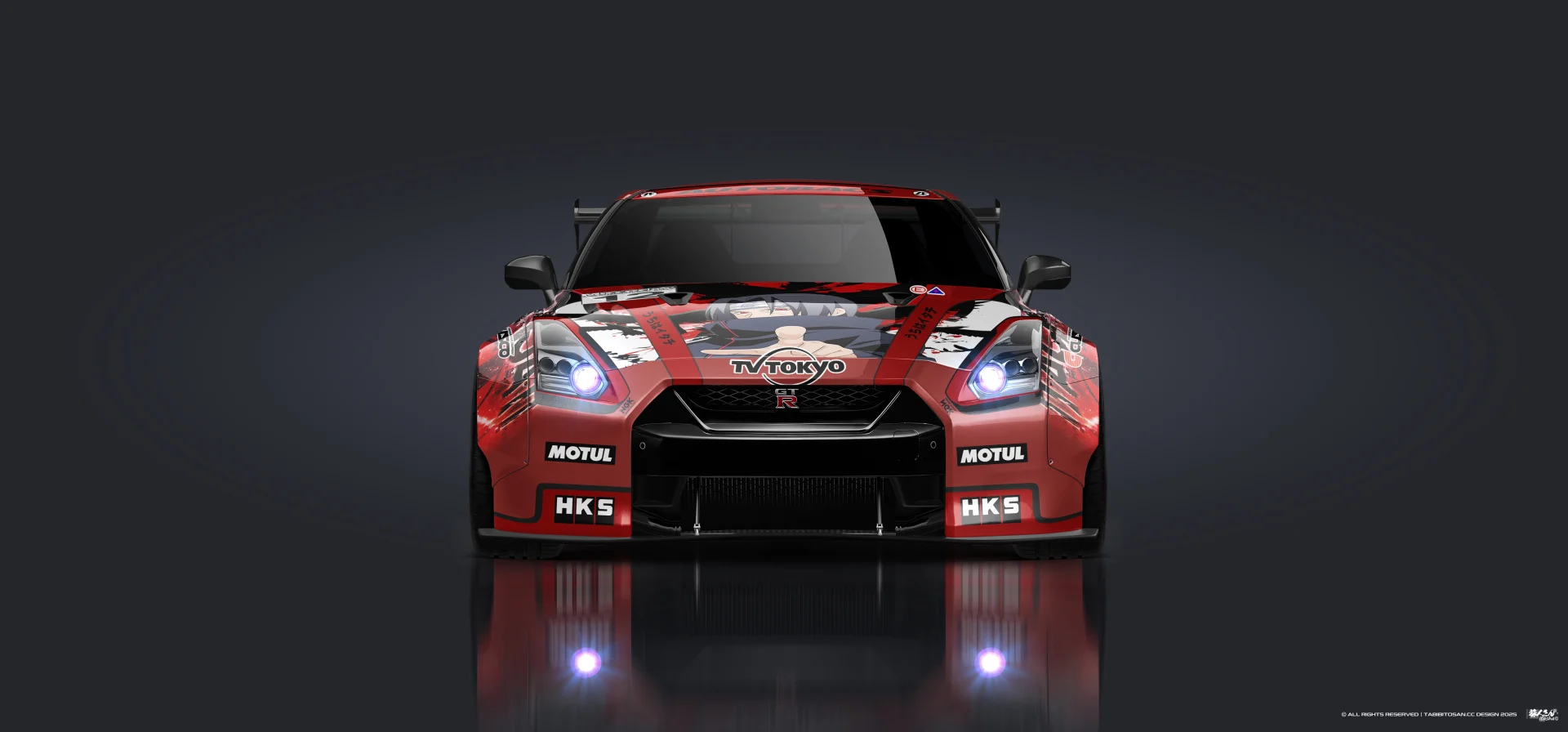 塔哔哔多桑设计的尼桑GTR-R35火影忍者宇智波鼬痛车