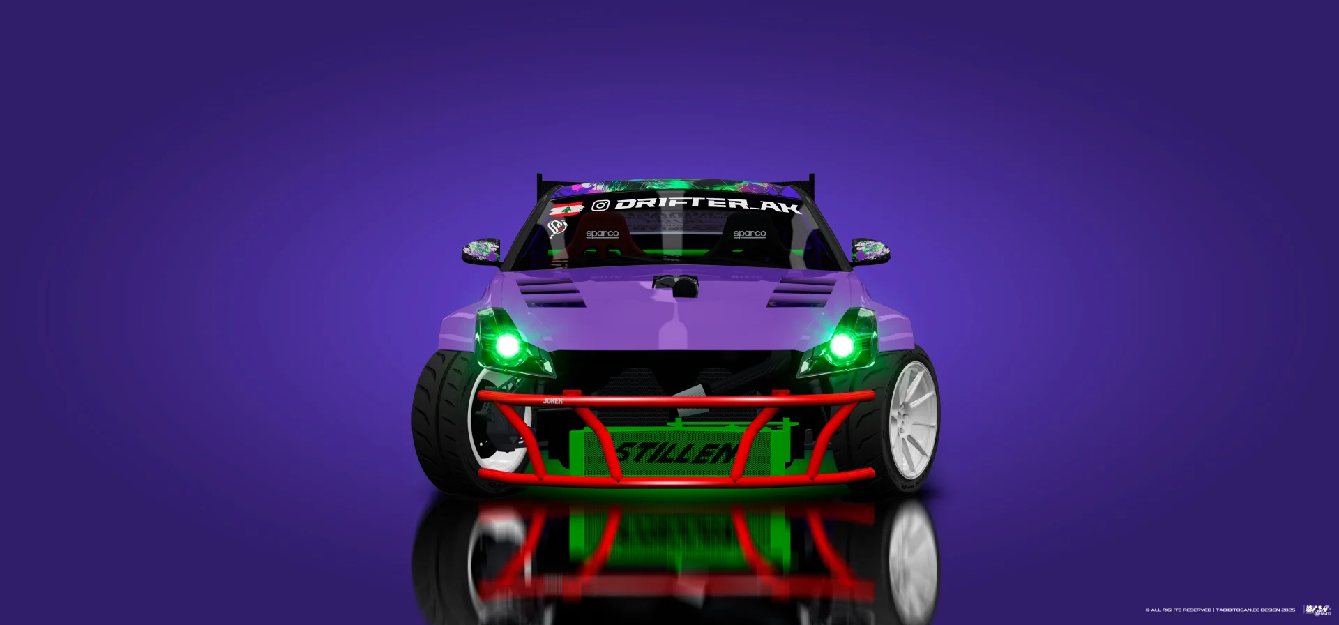 塔哔哔多桑设计的THE JOKER小丑痛车