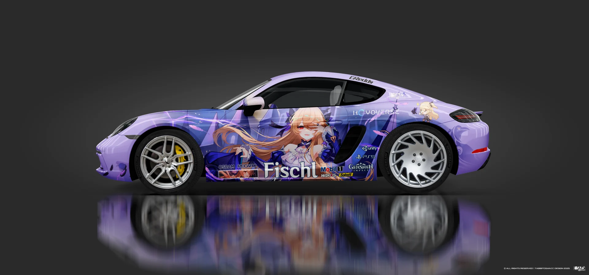 塔哔哔多桑设计的原神菲谢尔痛车