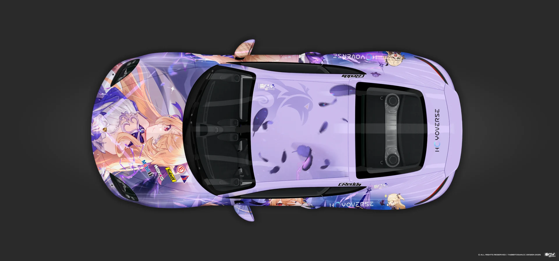 塔哔哔多桑设计的原神菲谢尔痛车