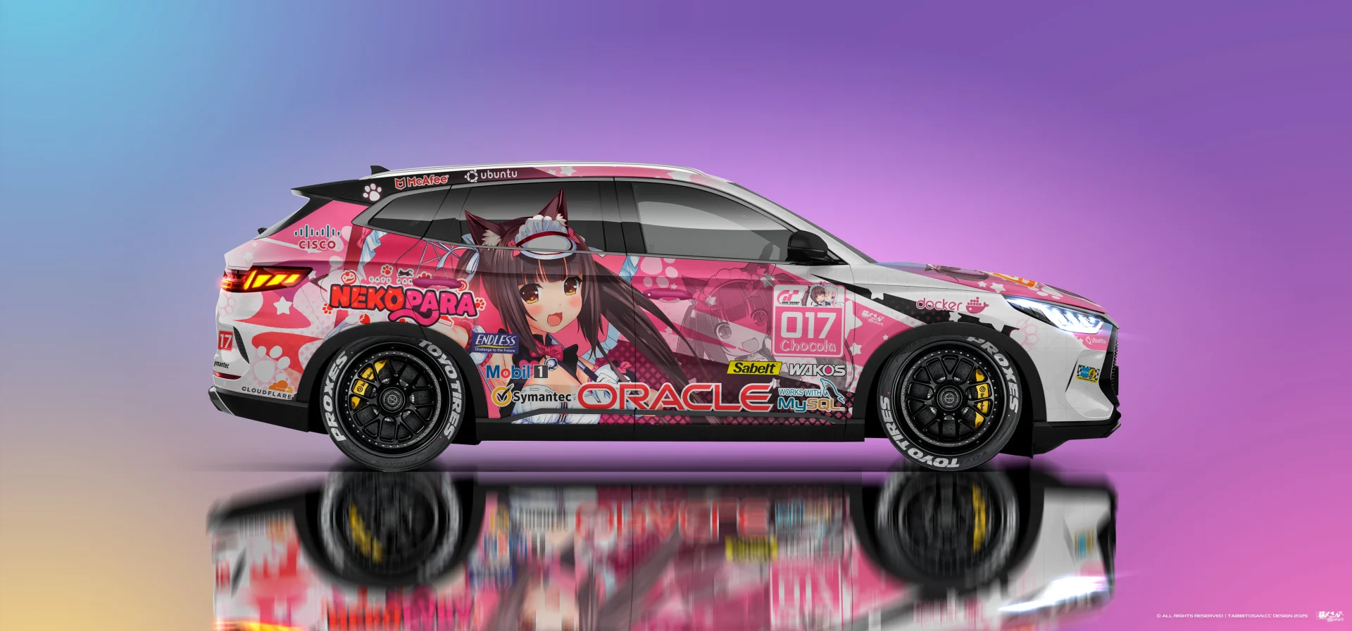 塔哔哔多桑设计的猫娘乐园巧克力香草痛车