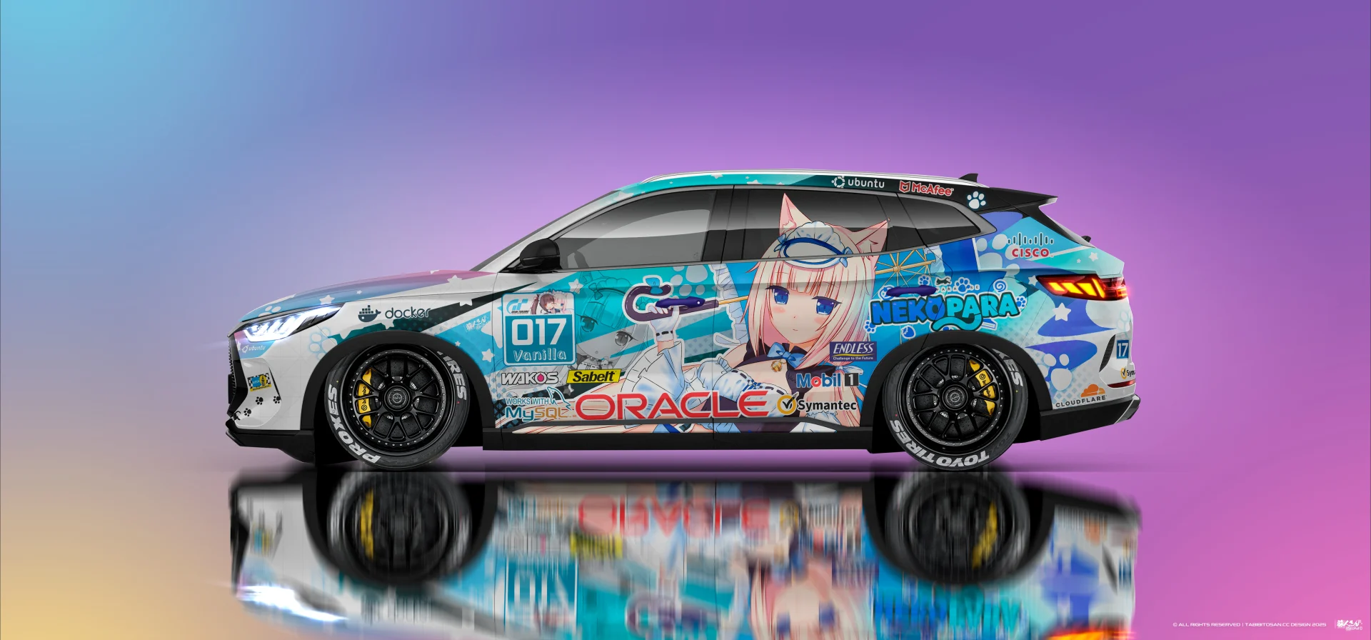 塔哔哔多桑设计的猫娘乐园巧克力香草痛车