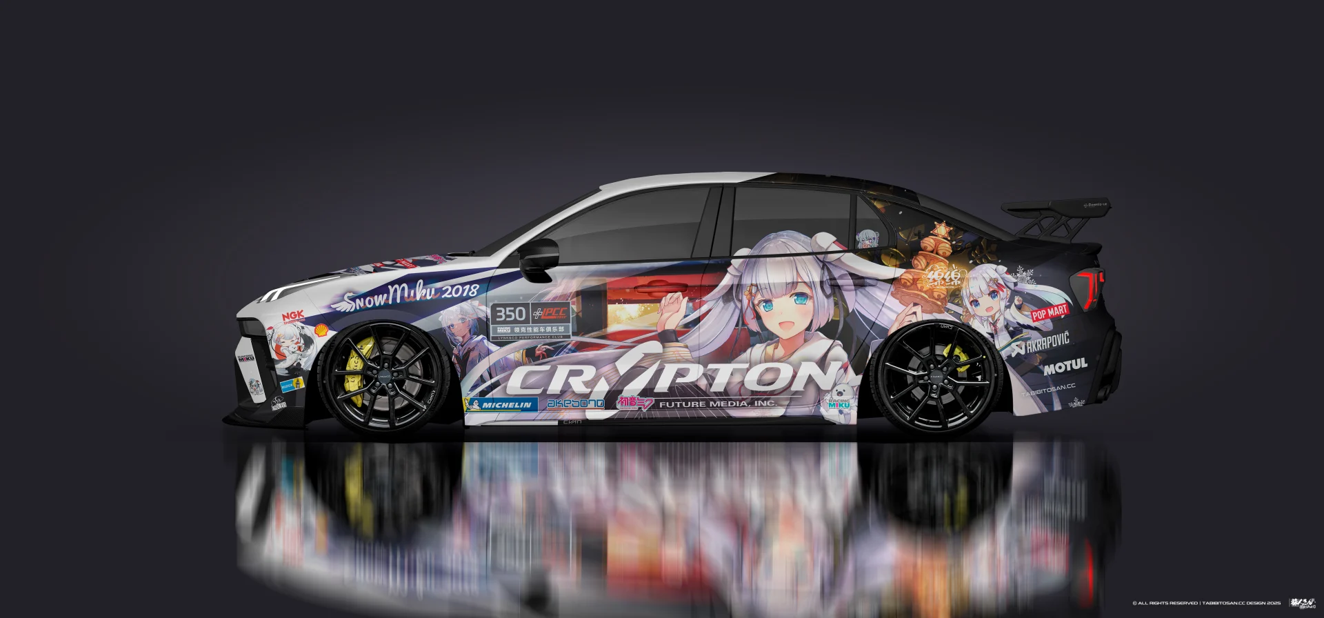 塔哔哔多桑设计的雪初音2018痛车