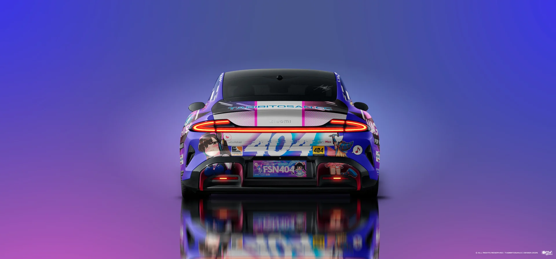 塔哔哔多桑设计的守望先锋DVA游戏王黑魔导女孩痛车