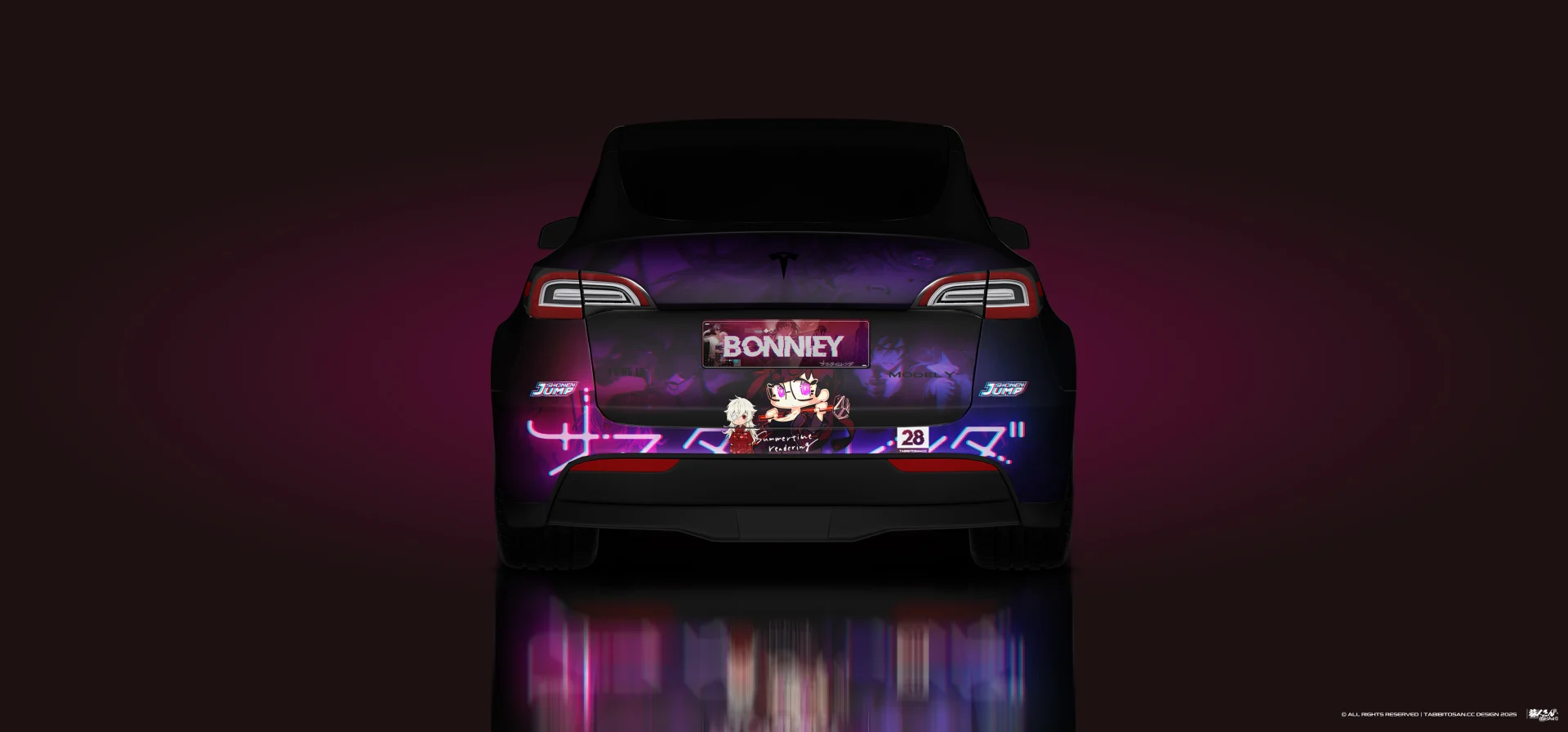 塔哔哔多桑设计的夏日重现南方日鹤×雁切波稻痛车