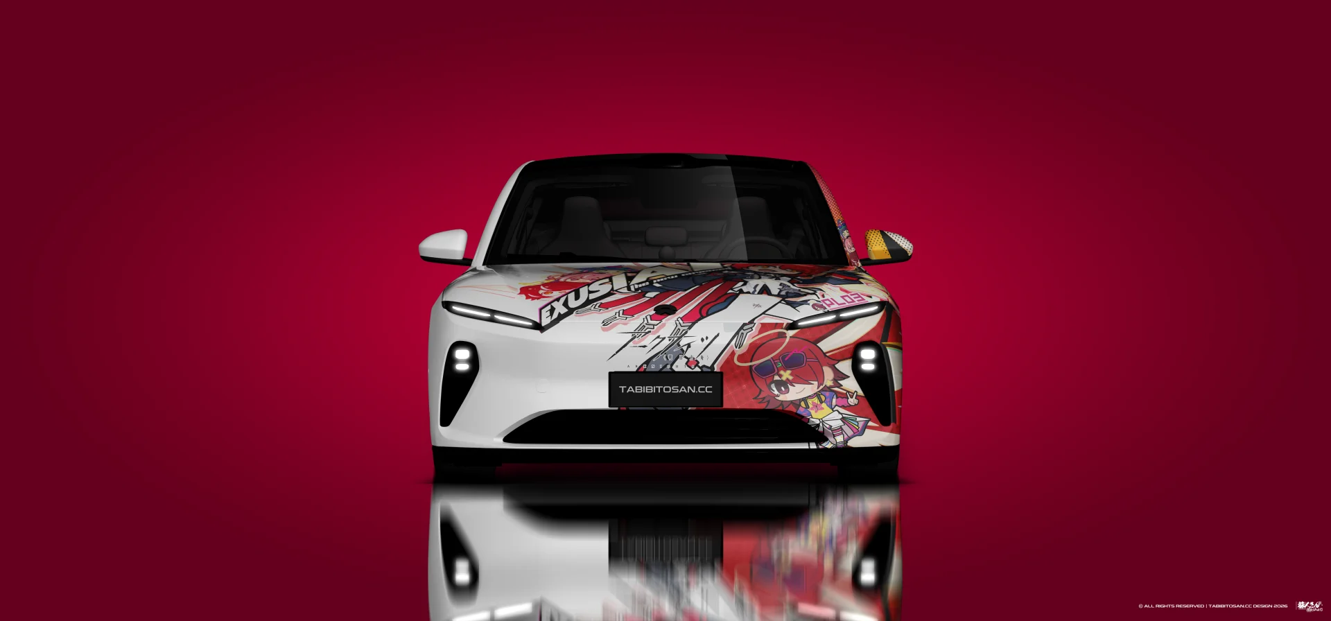 塔哔哔多桑设计的明日方舟新约能天使痛车