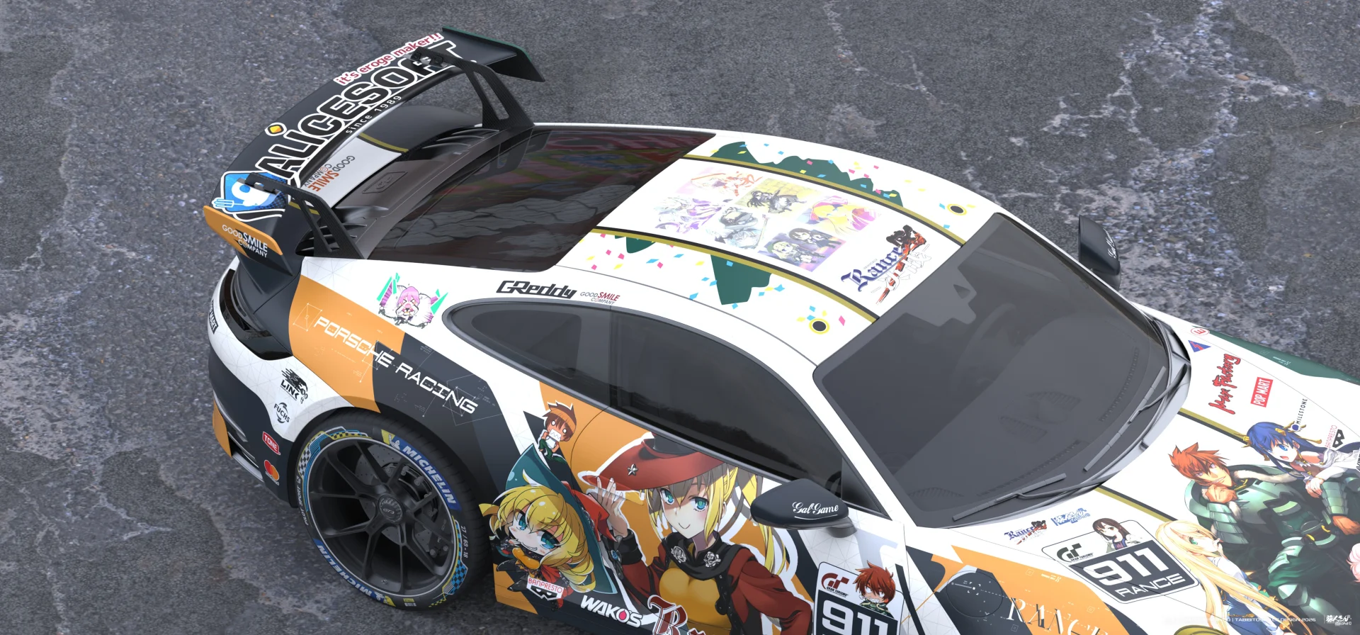 塔哔哔多桑设计的兰斯魔想志津香×娜姬·斯·拉卡魯痛车