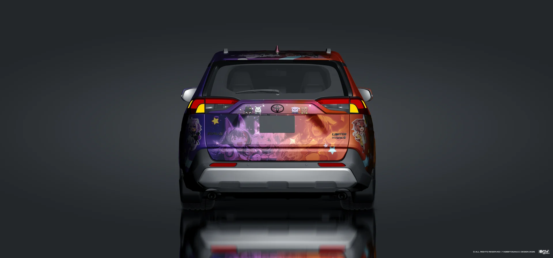 塔哔哔多桑设计的HololiveWe Are Gamers!!!痛车